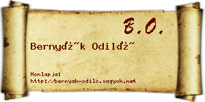 Bernyák Odiló névjegykártya
